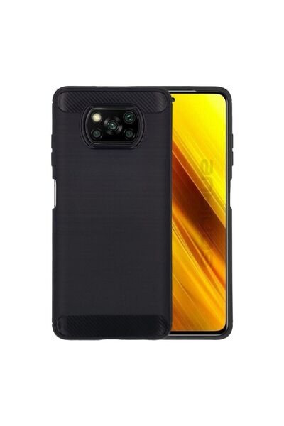Sonique Θήκη Σιλικόνης Carbon Brushed Xiaomi Poco X3 NFC / Poco X3 Pro Μαύρο