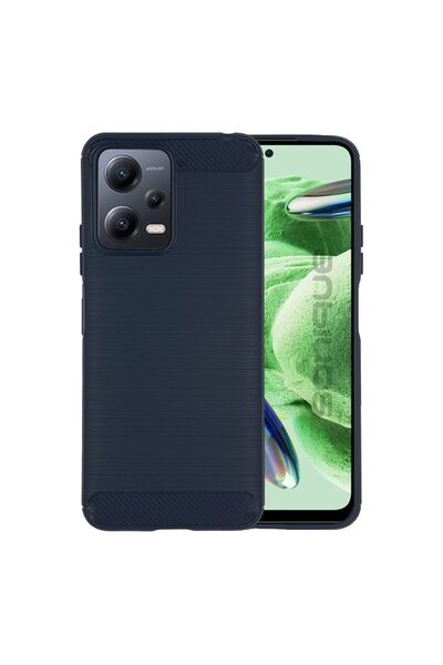 Sonique Θήκη Σιλικόνης Carbon Brushed Xiaomi Redmi Note 12 5G / Poco X5 5G Μπλέ