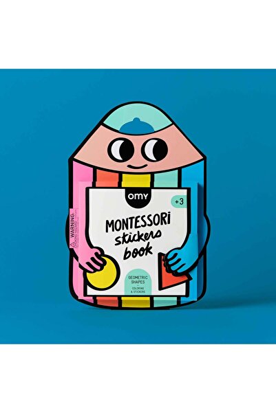 OMY Montessori Çıkartma ve Boyama Kitabı - Geometric Shapes