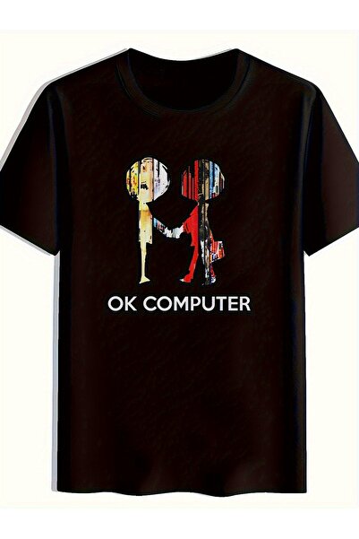 yiou trendy clothing تي شيرت رجالي بتصميم روك ريترو باند جرافيك