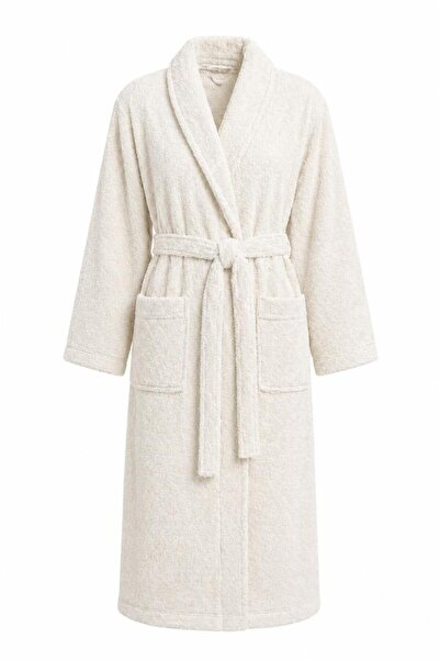 Çeyiz Diyarı Softline XL Size Belted Bathrobe Cream