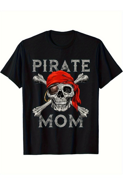 yiou trendy clothing Women's Pirate Mom T-shirt