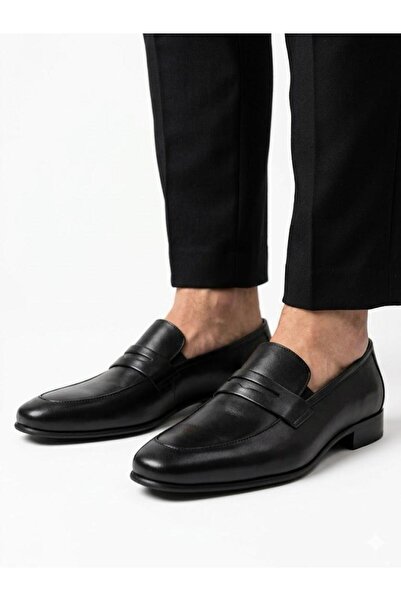 Lütfi Men's Black Genuine Leather Neolit ​​Classic Shoes