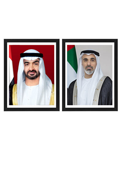 Boomah Accessories لوحة رسمية من قطعتين لشيخ محمد بن زايد النهيان وشيخ خالد ب...