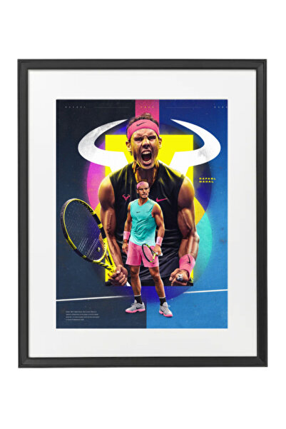 Boomah Accessories Rafael Nadal Tennis Poster with Frame 50x40cm
