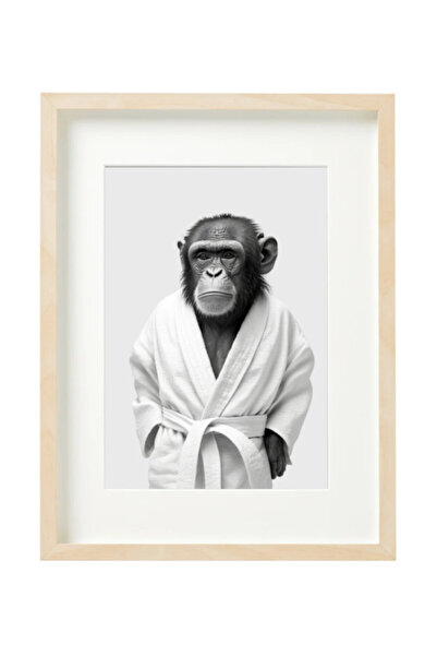 Boomah Accessories Chimpanzee in Bathrope , Bathroom Wall Art, Nursery Poster...