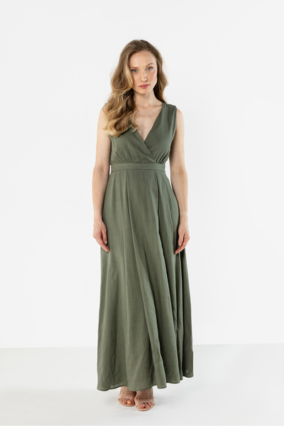 Awama Rochie maxi dama, Awama, in, kaki, XL INTL