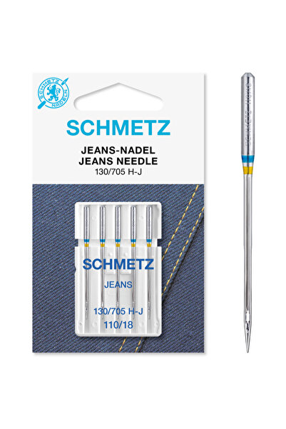 SCHMETZ Set 5 ace de cusut, Jeans, finete 110, 130/705 H-J VFS