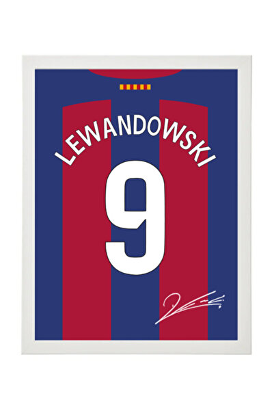 Boomah Accessories Robert Lewandowski Barcelona 2023-24 Autographed Jersey Po...