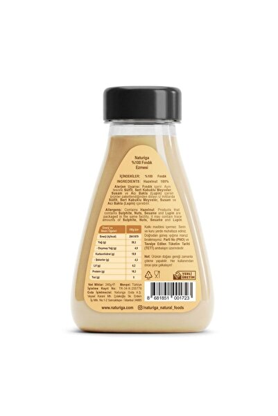 Naturiga Sıkılabilir %100 Fındık Ezmesi - 240gr