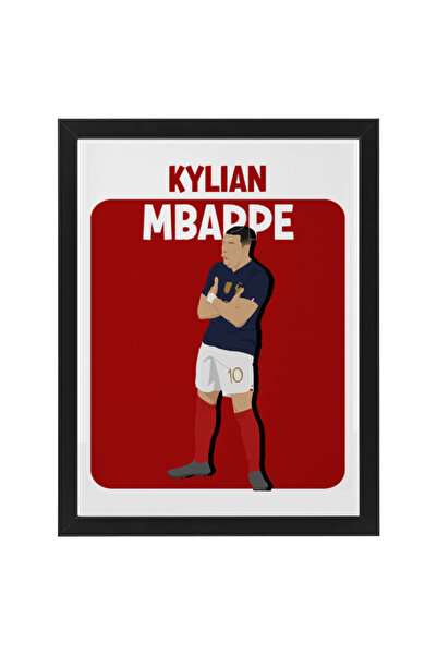 Boomah Accessories Mbappe France Football Gift Illustration Art Poster with F...