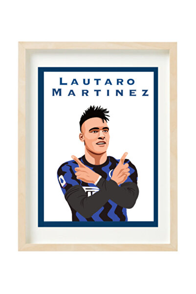 Boomah Accessories Lautaro Martinez Inter Milan Football Gift Illustration Ar...