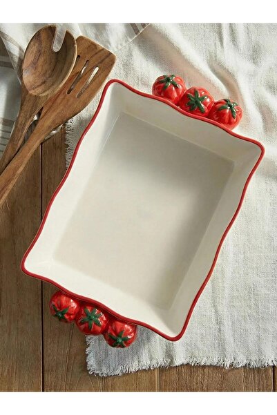 LC Waikiki Mixed Tomato Printed Ceramic Oven Dish (S6)