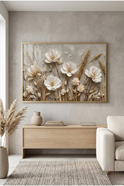 sayetablo Inspiration - Gerçek Cama Baskı Gold Alüminyum Metal Çerçeveli Tekl...