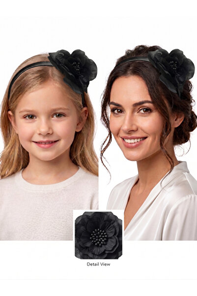 Masal Dünyası Bursa Mother-Daughter Matching Custom Design Floral Headband Se...