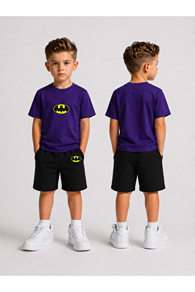 LORVEX Children's T-Shirt and Shorts Set Printed Cotton Summer Combination