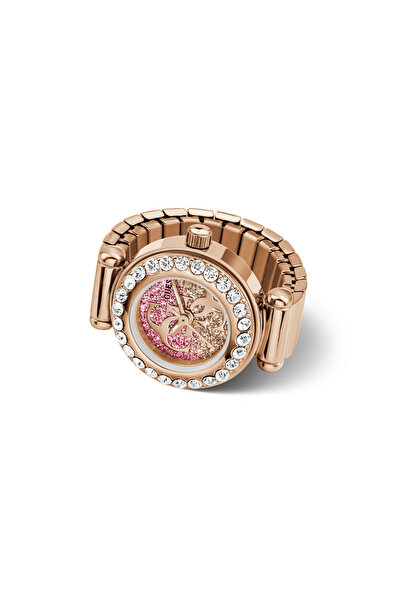 Guess Ladies Rose Gold Tone Round Analog Watch