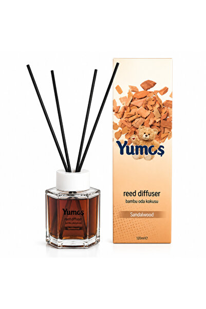 Yumoş Odorizant de cameră cu bețișoare, Yumos Sandalwood, 120 ml