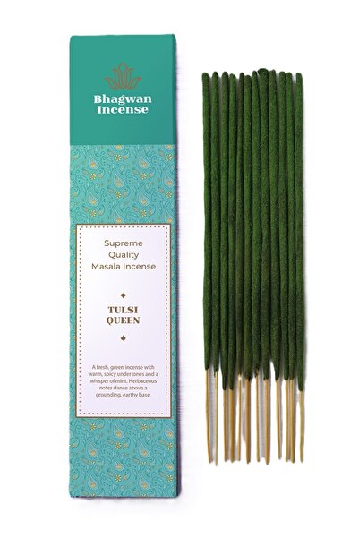 Bhagwan Incense Regina Tulsi - bețișoare parfumate masala naturale premium, 15g