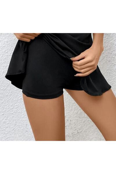 mikam Costum de baie DALGIÇ din material textil, cu talie înaltă, tip fustă c...