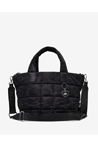 SKECHERS W Tote Bag Leo Print Kadın Siyah Kol Çantası S41094350-3817