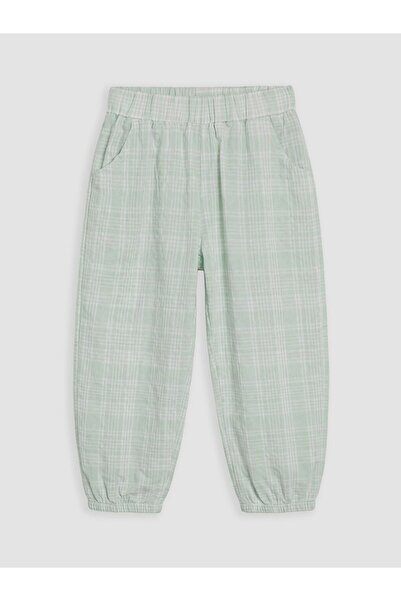 LC Waikiki Lcw Kids Girls' Checkered Pants with Elastic Waist