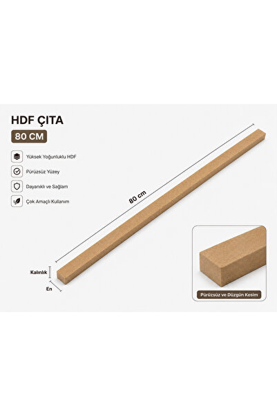 lampara Premium HDF Çıta – Pürüzsüz Yüzey, Dayanıklı Dekoratif Çıta