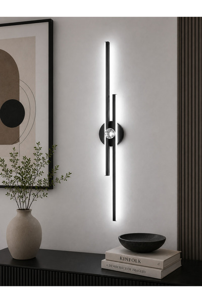 N.zone مصباح جداري LED عصري بتصميم فاخر وإضاءة دافئة – ارتفاع 80 سم وعرض 5 سم