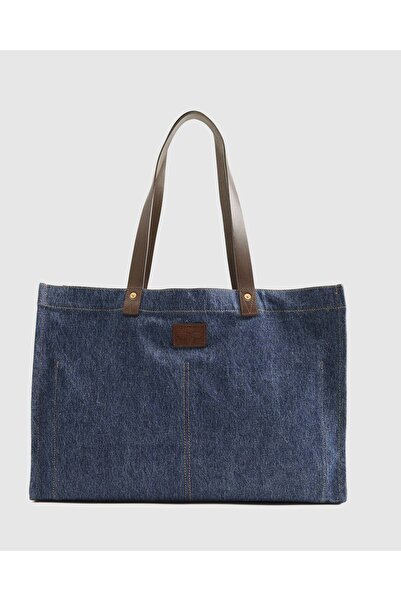 Levi's Heritage All Day Tote Ocean Indigo Wash Women's Navy Blue Jean Shoulde...