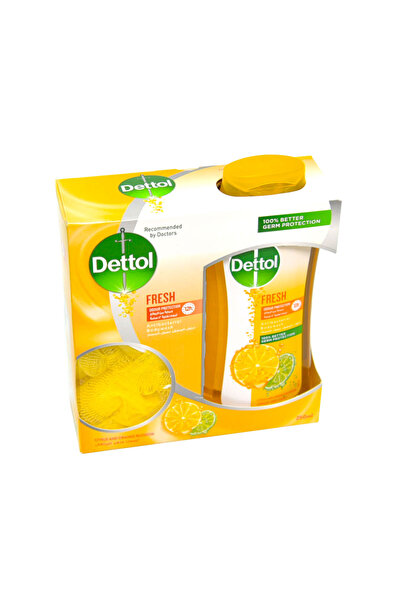 Dettol غسول الجسم المنعش مع ليفة من ديتول 250مل