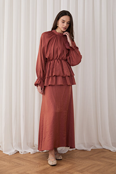 Melike Tatar Detailed Skirt Suit 32-2858