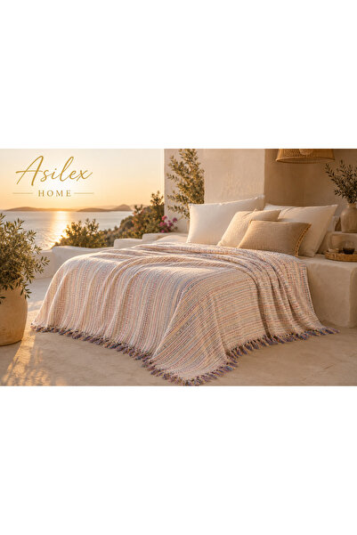 Asilex Home Collection Double Woven Pique Blanket 200X250 cm Cotton Lightweig...
