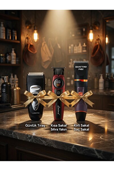 Lesima Gentlemen Shaver & Jesus Tıraş Makinası & Quattro 1461 Saç Sakal Tıraş...
