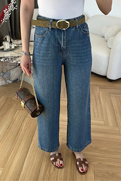 Suziş Belted 100% Cotton Soft Textured Jeans 4S1026
