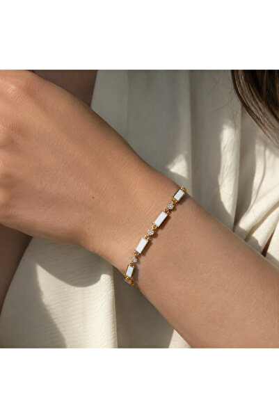 OEM Elegant Glow Bracelet in Stainless Steel with Blown Gold Finish