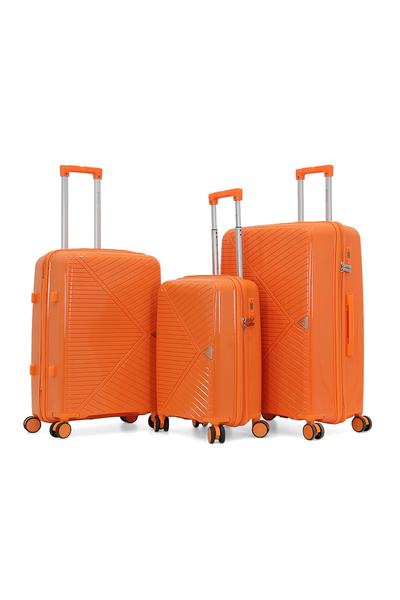 genric 3 Piece PP Hard Shell Luggage Set – Lightweight Travel Suitcase Set wi...