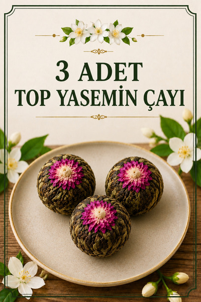 Bayguru Top Jasmine Tea 3 Pieces – Tea Ball with Blooming Jasmine