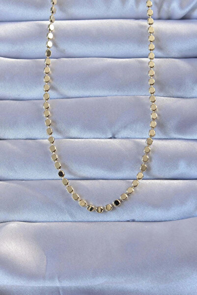 shopwave 316L Steel Gold Color 60 cm Segmented Crushed Necklace