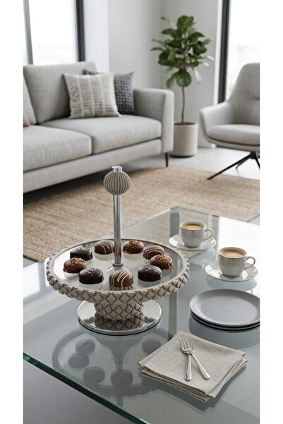 Generic Elegant and luxuriously designed serving stand for sweets and nuts, p...