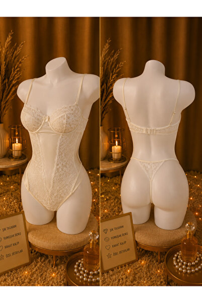 Butik Dantel Detaylı Şık Body