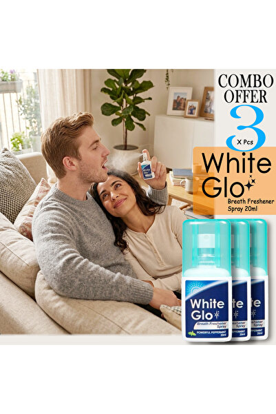 White Glo بخاخ فم وايت جلو 20 مل × 3 قطع