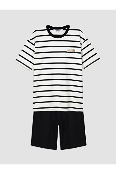 LC Waikiki طقم شورت مخطط للأولاد من LCW Kids
