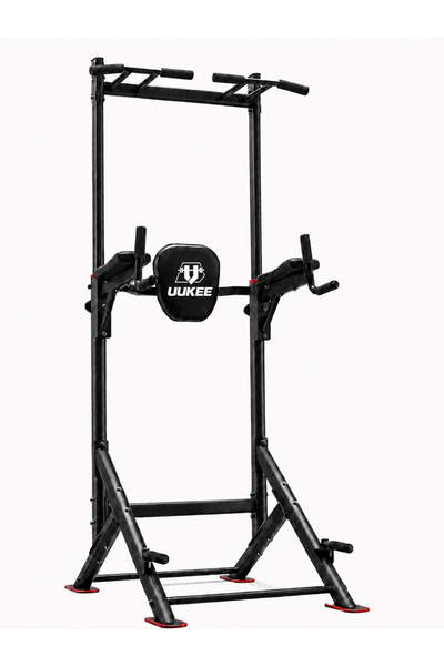 UUKEE Power Tower Pull Up Bar, 450 LBS Dip Station for Home Gym Strength Trai...
