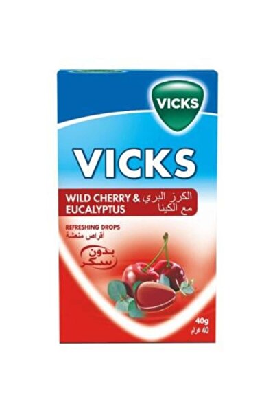 Vicks Refreshing drops for sore throat with wild cherry and eucalyptus from -...