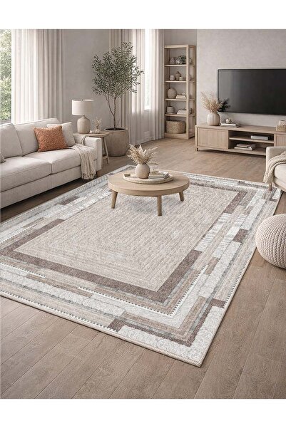 Lioara Home Modern Dijital Baskı Halı | Yıkanabilir Kaymaz Taban Mutfak Halısı