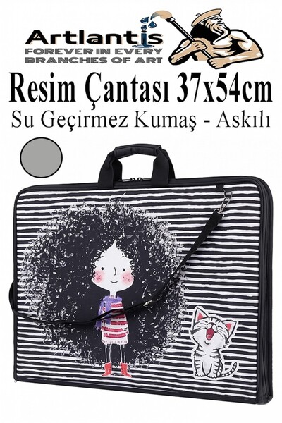 Artlantis Resim Çantası Desenli Kumaş 37x54 cm 1 Adet Teknik Resim Dosya Çant...