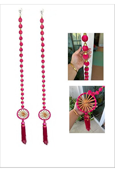 Generic Divine Design Long Pink & Yellow Decorative Toran for Door | Handcrafted Floral Bandhanwar