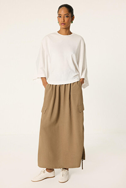 Touché Privé Elastic Waist Viscose Skirt