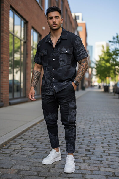 dehaine Men's suit, shirt + pants, Premium men's tracksuit, Y102