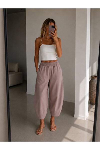 Die&More Kadın Balon Kesim Cepli Gabardin Pantolon